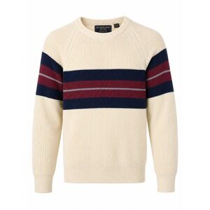 Vintage 80s Clubfellow Marshall Fields Striped Crewneck Sweater Men's Med Cream